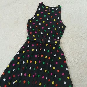Sleeveless Polka-dot Dress